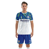 ORKY Soccer Jersey with Short, Customize Name Number Shirt, Men Football Kit Lava White